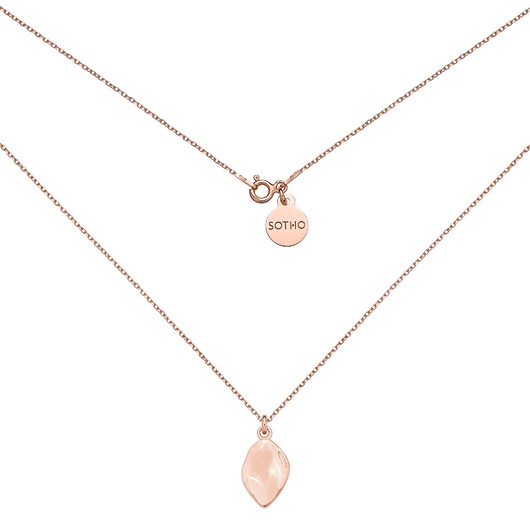 złote naszyjniki Naszyjnik z różowego złota z łezką