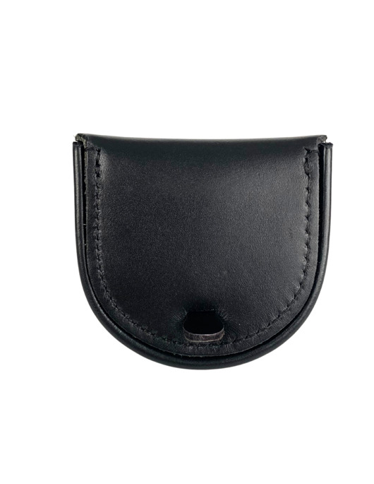 portfele męskie Podkówka portfel bilonówka skórzana mała czarna