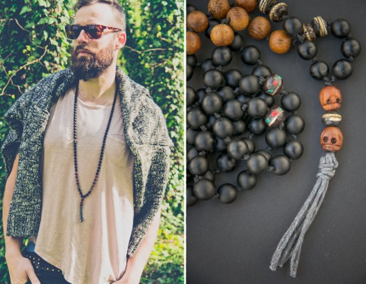 BONES & SKULLS MALA naszyjnik CZASZKI Nepal NOMAD ACCESSORIES