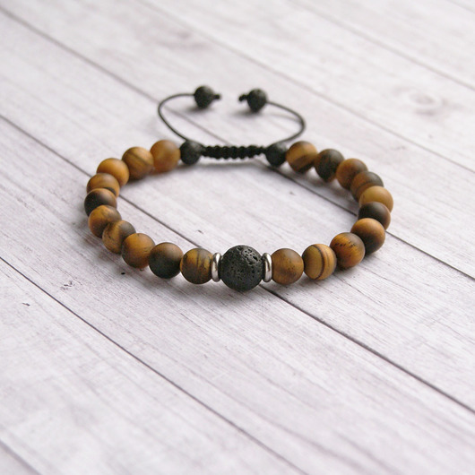 biżuteria męska Tygrysie oko MAT: 3 rozmiary