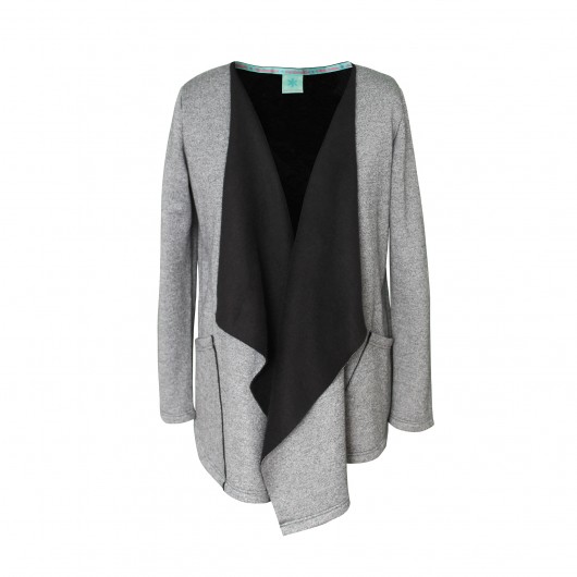 Cardigan Black Melange marshmallow