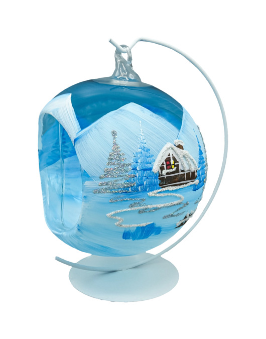 bombki Bombka Lampion ze stojakiem: Lodowy Błękit