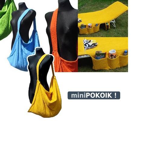 torba-ręcznik plażowy niebieski halo pracownia