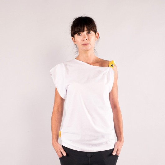 T-shirt oversize + żółty paseczek Mayyah