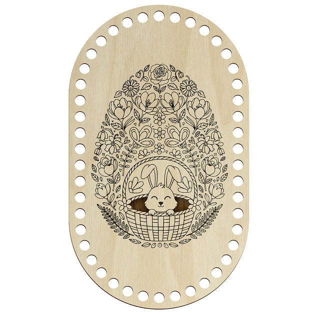 ozdoby wielkanocne Dekoracja Ozdoba na Wielkanoc do Szydełkowania Baza Spód ze Sklejki 27x16cm