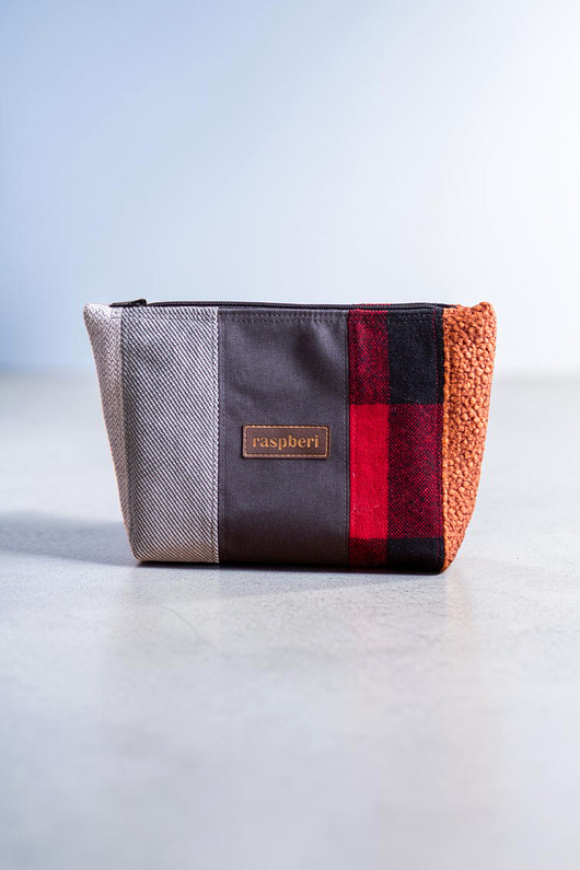 kosmetyczki Kosmetyczka MAXI patchwork w kratę