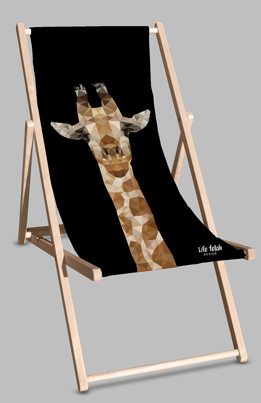 krzesła Leżak z żyrafą