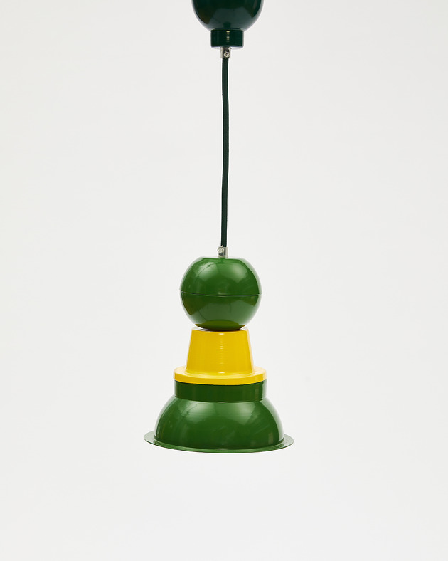 lampy wiszące Fern Flower Lamp Green & Yellow