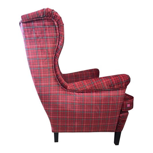 fotele Fotel uszak Szkocja we wzory, patchwork, welurowy