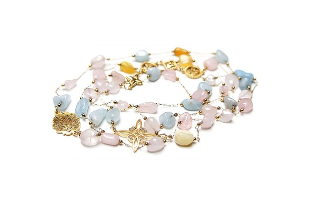 korale Sautoir /morganit/ - naszyjnik