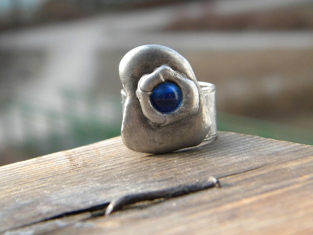 pierścionki - różne Cobalt orbs  - pierścionek