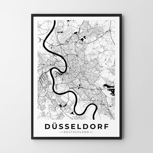 plakaty Plakat Mapa Dusseldorf