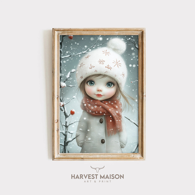 plakaty Plakat Świąteczny Dziewczynka 03