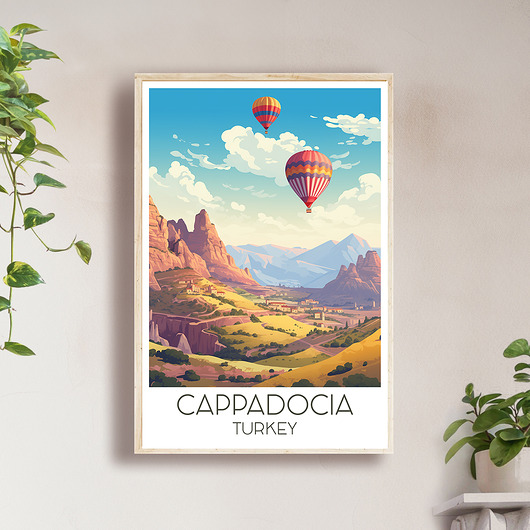 plakaty Turcja - Kapadocja, Cappadocia - Plakat, pamiątka dla podróżnika