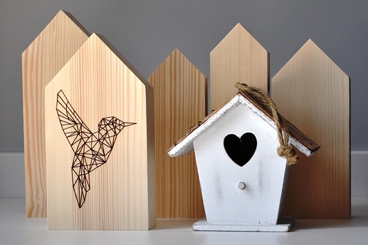 Domki drewniane dekoracje w stylu skandynawskim Wooden Love