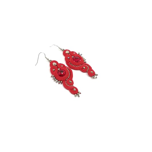 kolczyki soutache Czerwone kolczyki soutache - kolekcja Lady in Red