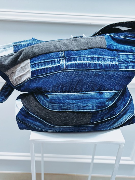 torby na ramię Jeansowa Torba na ramie patchwork ręcznie robiona torba jeansowa torebka jeans