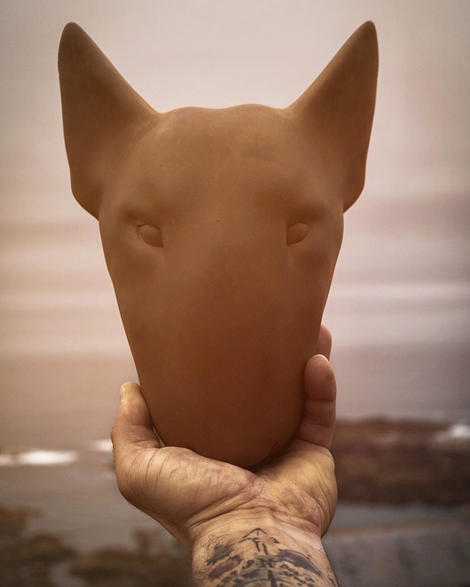 figurki i rzeźby Bullterrier kolor RUSTY -  figura - KUFA.design