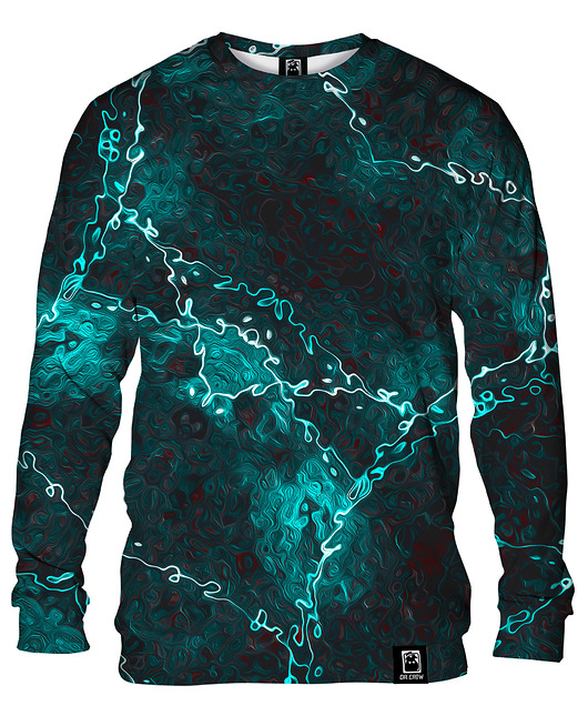 bluza bez kaptura damska Bluza Bez Kaptura Damska DR.CROW Marble Turquoise