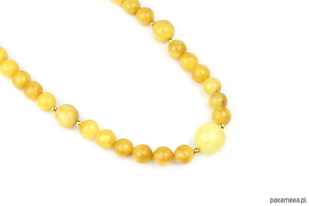 Colare Bursztyn Miodowy złoto Brazi Druse Jewelry