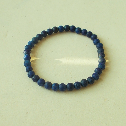 bransoletki z kamieni naturalnych Lapis lazuli matowa 4 mm Bransoletka