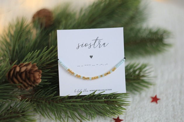 bransoletki na sznurku SIOSTRA  - Bransoletka z Alfabetem Morse'a