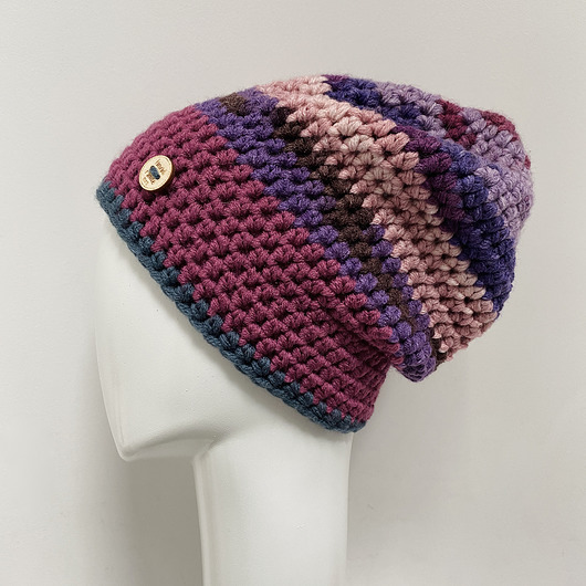 czapki damskie Gruba czapka beanie smerf kolorowa szydełkowa