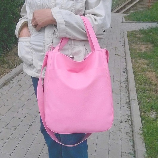 różowa torba worek, różowa listonoszka hobo ankate