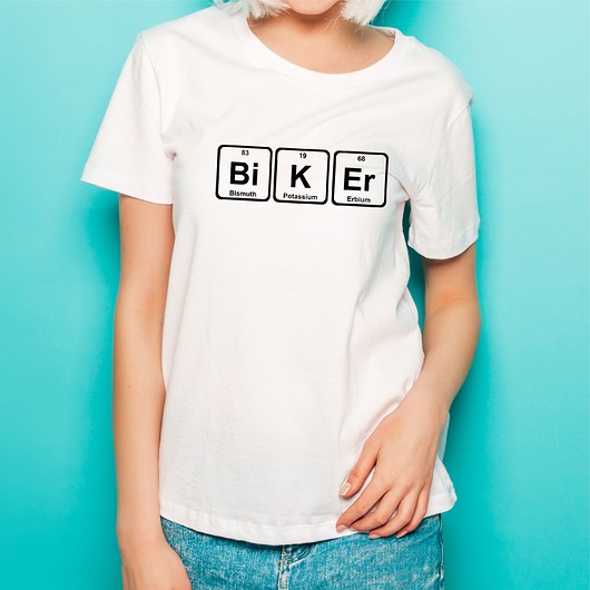 t-shirt damskie Koszulka organiczna z nadrukiem  Biker