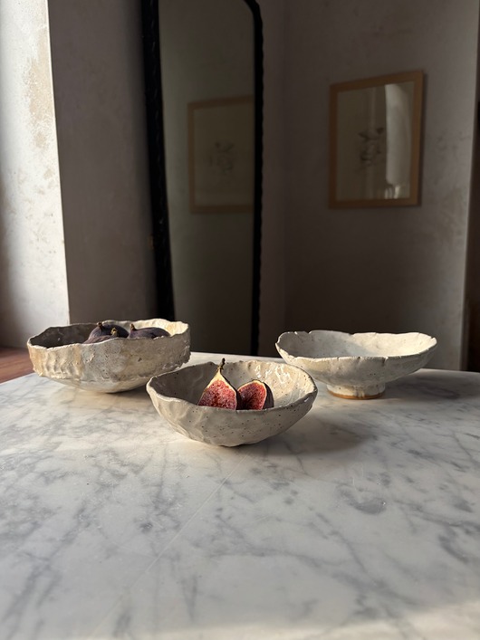 talerze, miski Zestaw 3 ceramicznych misek na Przekąski All Whites