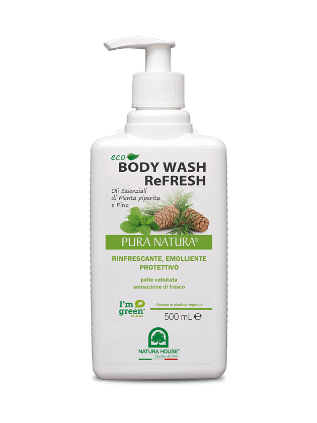 produkty do kąpieli Pura Natura Eko Body Wash Refresh Żel do kąpieli z sosną i miętą