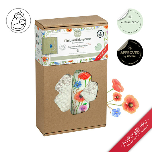 Pieluszki bambusowe Linen Line 2-pak + GRATIS Bambooline