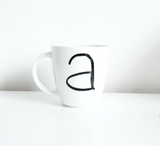 kubek z dowolną literą my mug company