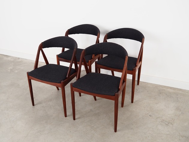 krzesła Komplet czterech krzeseł tekowych, duński design, lata 70, Kai Kristiansen