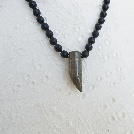 wisiory Surowy piryt naszyjnik #3