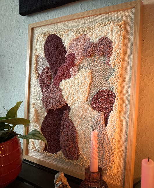 obrazy Obrazek 3d punch needle boho