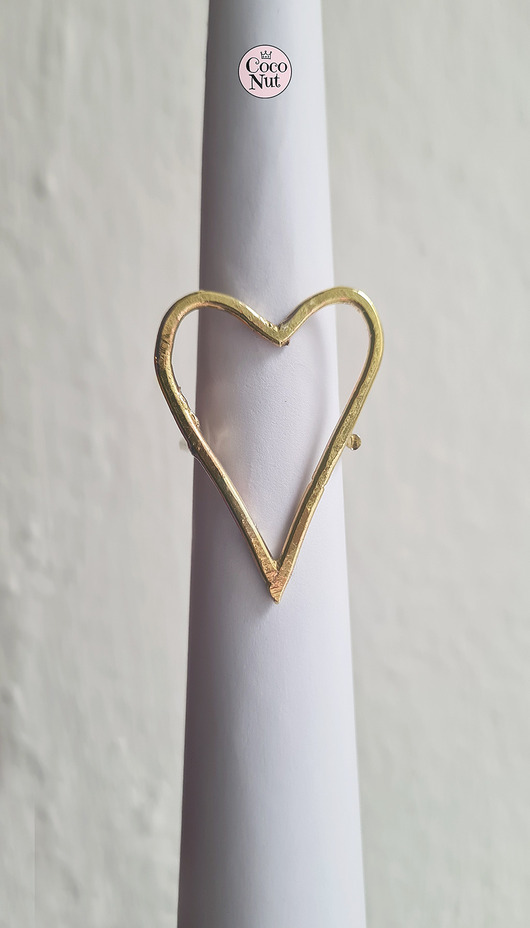 pierścionki złote Duży pierścionek LOVE złocony na wymiar