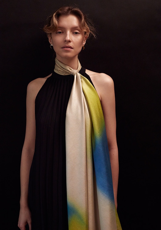 apaszki KOLORY NOCY - apaszka jedwab AHIMSA SILK