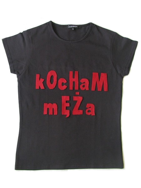 t-shirt LOVE (L) czarny YULIYA BABICH