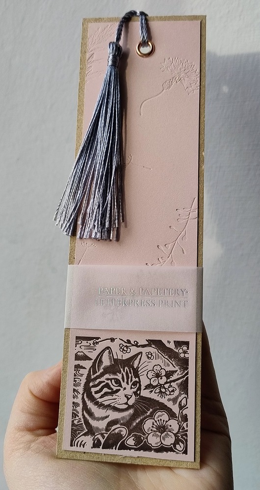 zakładki do książek Zakładka do książek / Koty / Chwost / Nit / Tłoczone / Letterpress