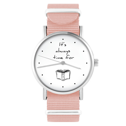 zegarki damskie Zegarek - Book time - brzoskwiniowy róż