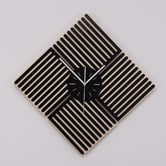 zegary ZEGAR GEOMETRYCZNY, LAMELE, NOWOCZESNA DEKORACJA M ( 50 x 50 cm )
