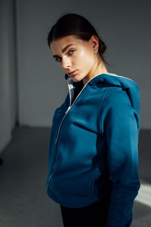 bluza z kapturem damska Bluza DAMSKA GRANATOWA
