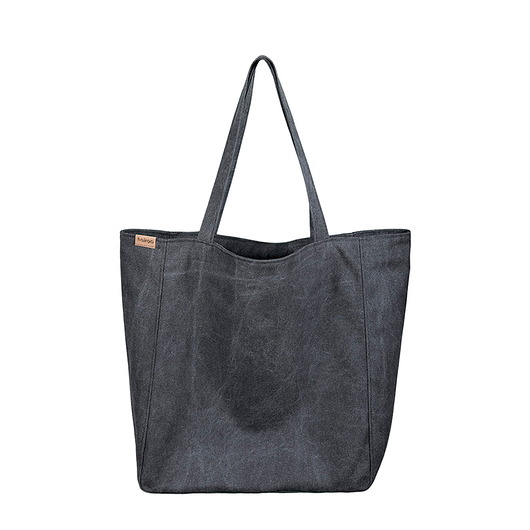 Lazy bag torba czarna na zamek / vegan / eco hairoo