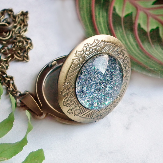 naszyjniki - inne SEKRETNIK "GALAXY", unikatowy otwierany medalion