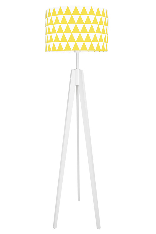 Lampa podłogowa trójkąty żółte youngDECO