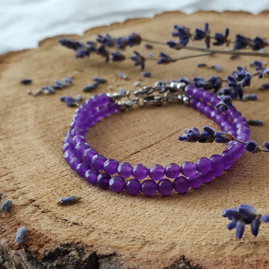 Bransoletka z jadeitem - Lavender REVEAL