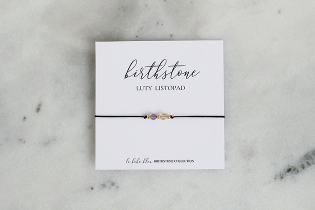 bransoletki na sznurku Dla Niej / Dla Niego - JEJ i JEGO kamienie urodzeniowe Birthstone