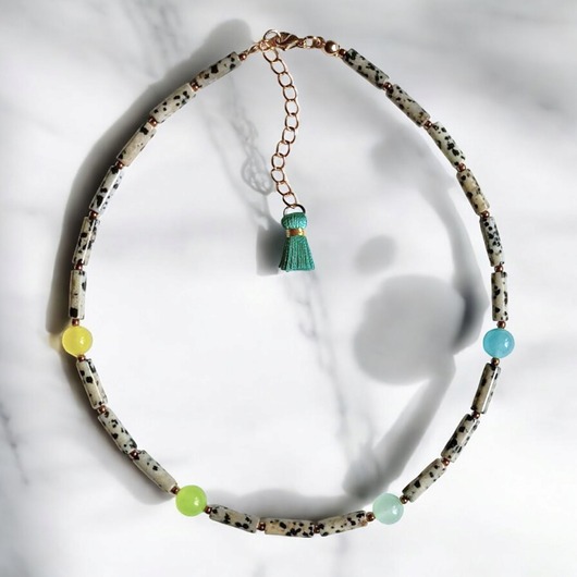 chokery Choker : summer JASPER collection : jaspis i jadeit