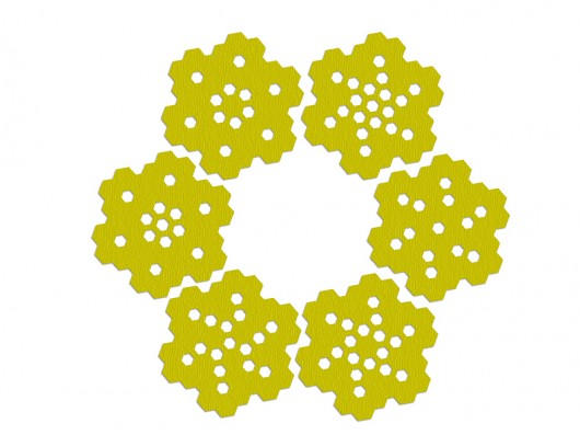 6 śnieżynek 10cm AT design